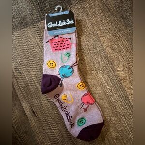 Good Luck Sock Women’s Knitting Themed Socks NWT